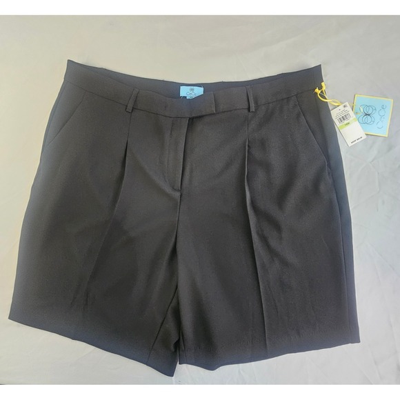 CeCe Pants - CeCe Opalescent Skies Black Pleated Shorts Plus Size Women's 18W NWT L312